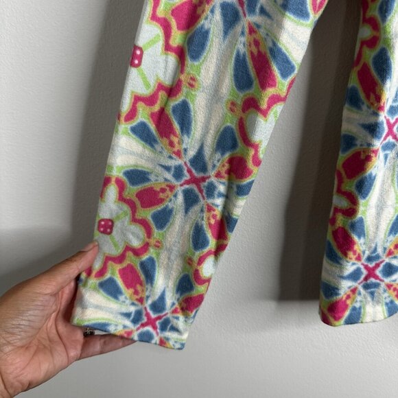 J McLaughlin Cardigan Sweater Womens Medium Floral Button Up Retro Print Knit - Picture 4 of 12